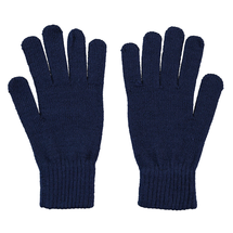 Navy Knitted Gloves