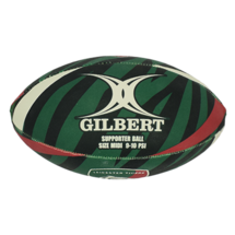 weiss/grün Gilbert Leicester Tigers Midi Rugby Ball 
