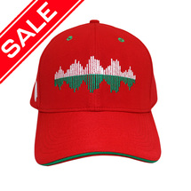 Red Soundwave Cap