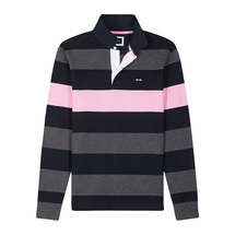 x Eden Park Striped Polo Shirt (Long Sleeved)