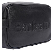 Barbour Logo Leather Washbag