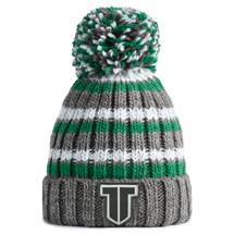 Leicester Tigers Grey Striped Super Bobble Hat