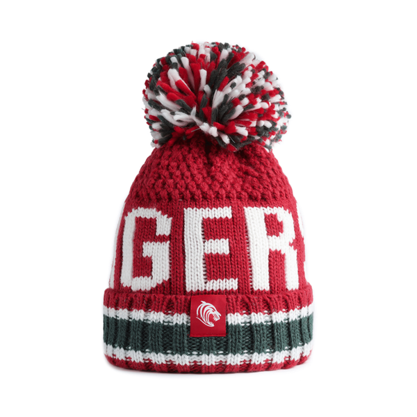 Red Text Super Bobble Hat