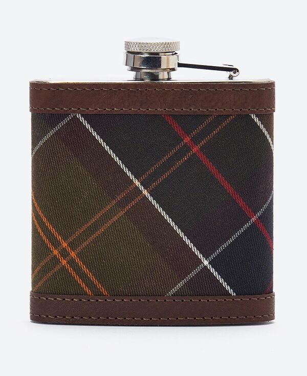 Barbour Classic Tartan Cover Hip Flask