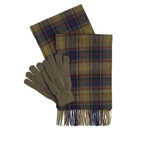 Barbour Tartan Scarf and Glove Gift Set