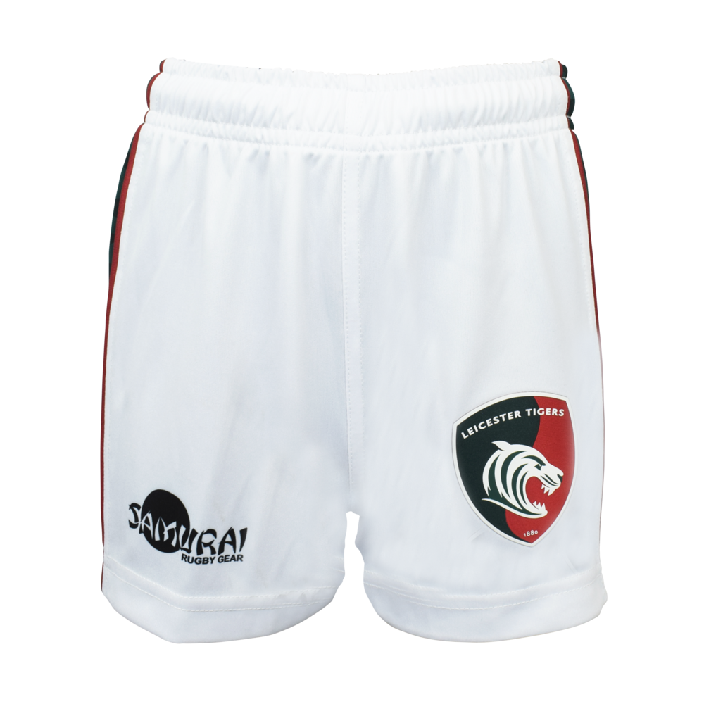 Leicester Tigers Rugby Shorts Kinder Jungen Kukri Rugby 2018-19 Home Shorts-NEU 