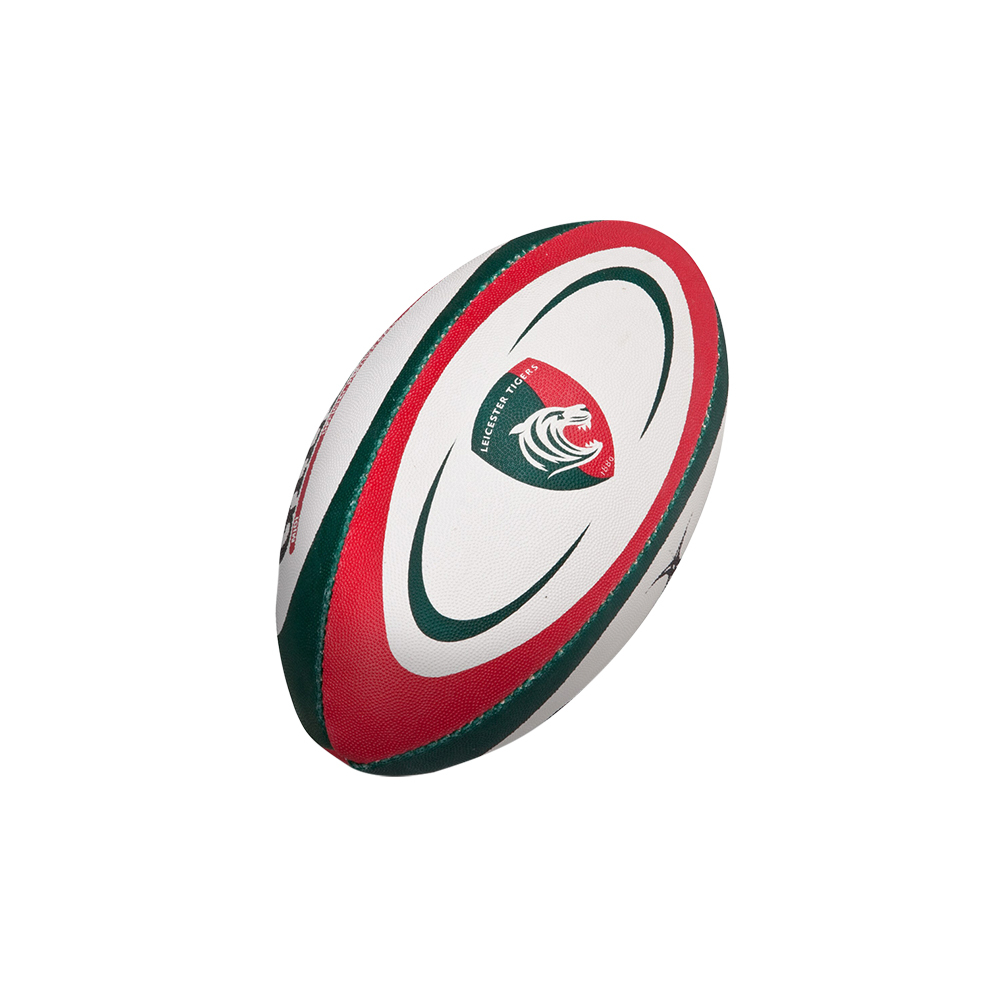 GILBERT leicester tigers midi rugby ball white/green 